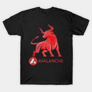 Bull Market Avalanche AVAX Coin To The Moon Crypto Token Cryptocurrency Wallet Birthday Gift For Men Women Kids T-Shirt